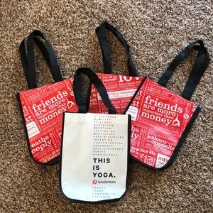 🌸 Lululemon Shopping Totes Bundle of 4